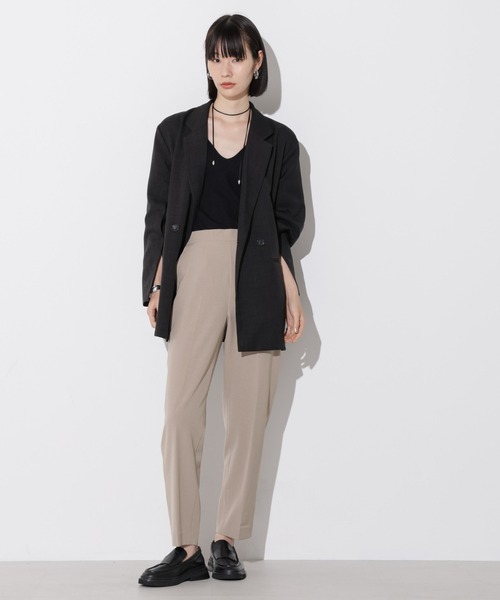 Apo(s)ture(アポスチャー)の「OLIVIA-002/ストレッチツイルスリムテーパードパンツ(スラックス・レディース・グレー/ベージュ/ネイビー/グリーン・XL/XS/S/M/L)」の14枚目の写真
