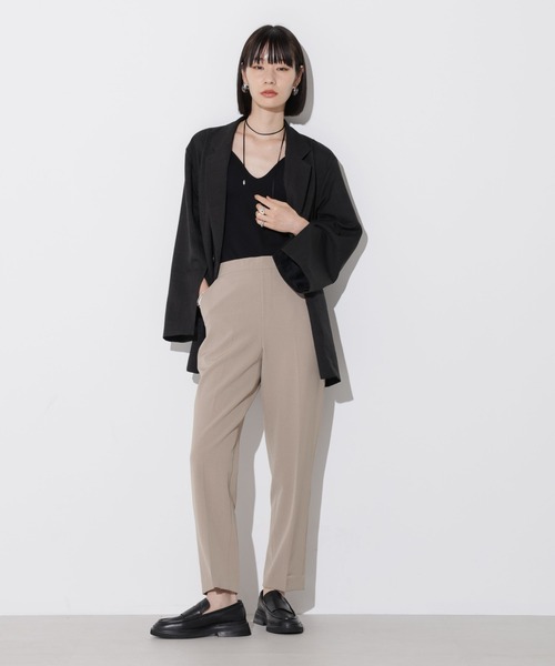 Apo(s)ture(アポスチャー)の「OLIVIA-002/ストレッチツイルスリムテーパードパンツ(スラックス・レディース・グレー/ベージュ/ネイビー/グリーン・XL/XS/S/M/L)」の18枚目の写真
