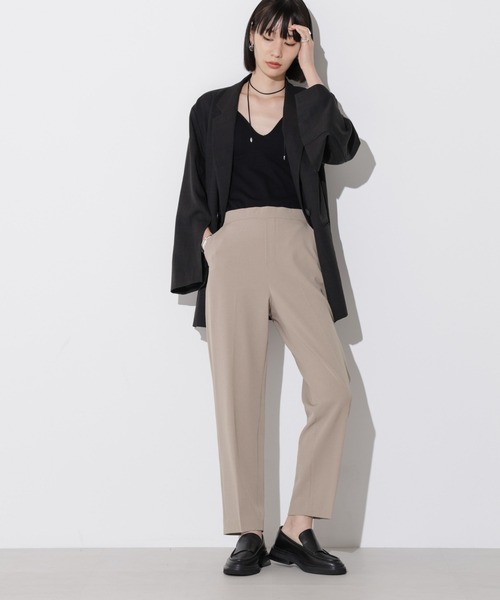 Apo(s)ture(アポスチャー)の「OLIVIA-002/ストレッチツイルスリムテーパードパンツ(スラックス・レディース・グレー/ベージュ/ネイビー/グリーン・XL/XS/S/M/L)」の19枚目の写真