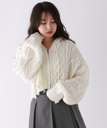 repipi armario（レピピ アルマリオ）の「ダメージニットショートパーカー（パーカー・キッズ）」