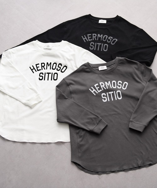 HUG.U(ハグユー)の「ロゴ「大人お洒落ロンT」(Tシャツ/カットソー・レディース・ブラック/ホワイト/ダークグレー・FREE)」の16枚目の写真