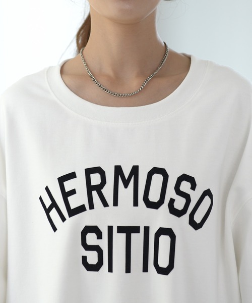 HUG.U(ハグユー)の「ロゴ「大人お洒落ロンT」(Tシャツ/カットソー・レディース・ブラック/ホワイト/ダークグレー・FREE)」の18枚目の写真