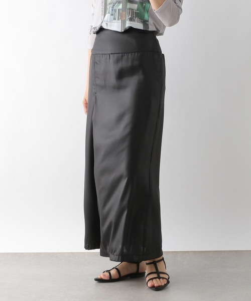 LEPSIM（レプシィム）の「光沢スカート　139273（スカート・レディース・ブラウン/ブラック・FREE）」の2枚目の写真