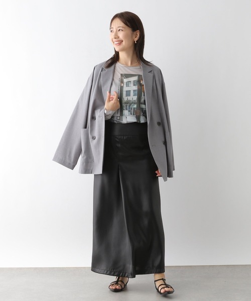 LEPSIM（レプシィム）の「光沢スカート　139273（スカート・レディース・ブラウン/ブラック・FREE）」の8枚目の写真