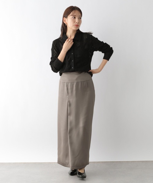 LEPSIM（レプシィム）の「光沢スカート　139273（スカート・レディース・ブラウン/ブラック・FREE）」の5枚目の写真