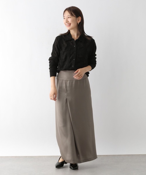 LEPSIM（レプシィム）の「光沢スカート　139273（スカート・レディース・ブラウン/ブラック・FREE）」の4枚目の写真