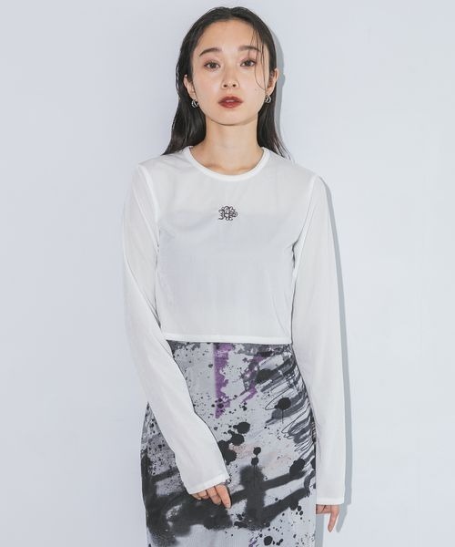 JEANASIS（ジーナシス）の「シアーベロアシシュウクロップドTEE