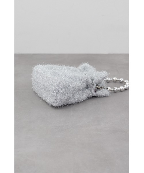 AZUL by moussy（アズールバイマウジー）の「ラメシャギーミニバッグ（ハンドバッグ・レディース・シルバー/ブラック・FREE）」の11枚目の写真