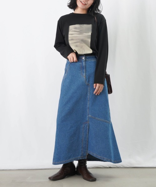 LUCA/LADY LUCK LUCA（ルカ/レディラックルカ）の「LC/LLL デニムアシメスカート / Aラインデニムスカート（デニムスカート・レディース・インディゴブルー/ブルー・38/36）」の5枚目の写真