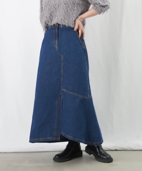 LUCA/LADY LUCK LUCA（ルカ/レディラックルカ）の「LC/LLL デニムアシメスカート / Aラインデニムスカート（デニムスカート・レディース・インディゴブルー/ブルー・38/36）」の10枚目の写真
