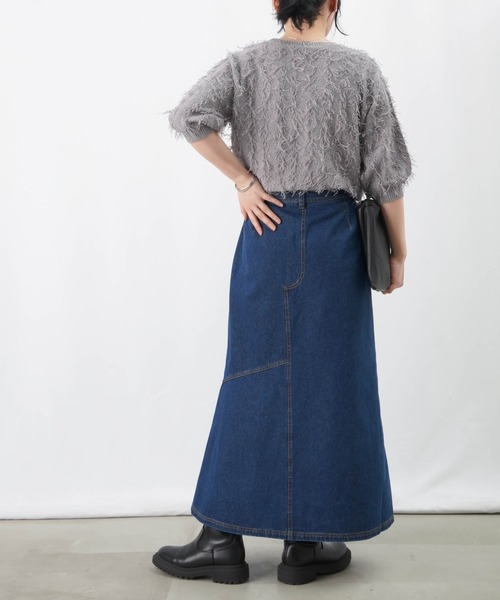 LUCA/LADY LUCK LUCA（ルカ/レディラックルカ）の「LC/LLL デニムアシメスカート / Aラインデニムスカート（デニムスカート・レディース・インディゴブルー/ブルー・38/36）」の15枚目の写真