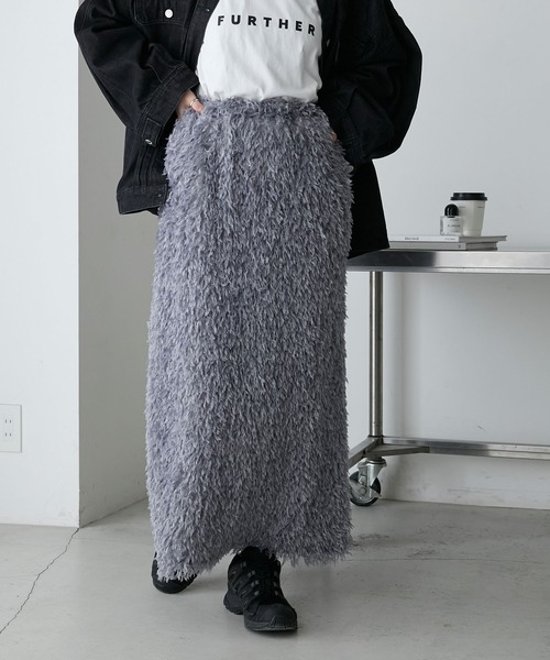 forksy.(フォルクシー)の「【forksy.】ボリュームフリンジ ナローロングスカート(スカート・レディース・グレー/アイボリー/ネイビー・FREE)」の20枚目の写真