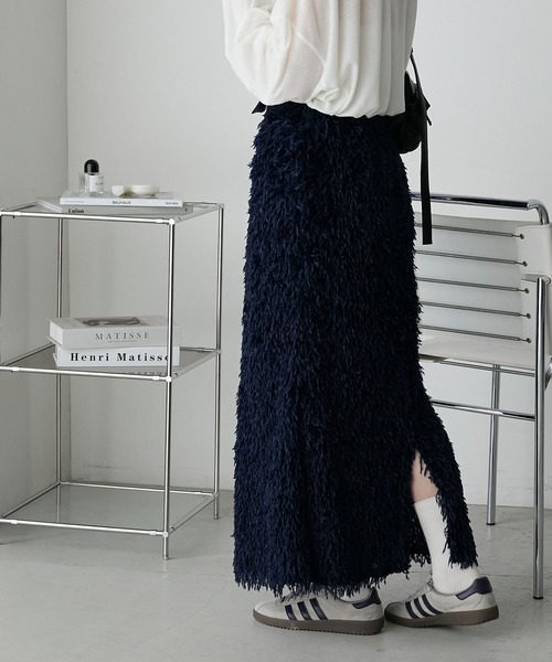 forksy.(フォルクシー)の「【forksy.】ボリュームフリンジ ナローロングスカート(スカート・レディース・グレー/アイボリー/ネイビー・FREE)」の17枚目の写真