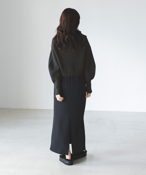 Noble（ノーブル）の「片畦ショートZipカーディガン