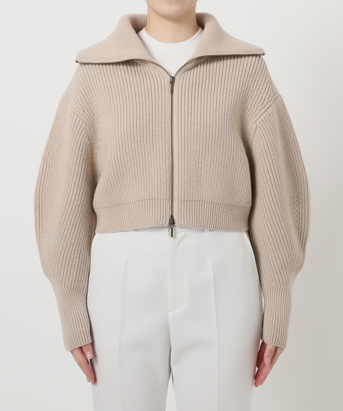 【美品】Noble 片畦ショートZipカーディガン Noble（ノーブル）の「片畦ショートZipカーディガン（カーディガン