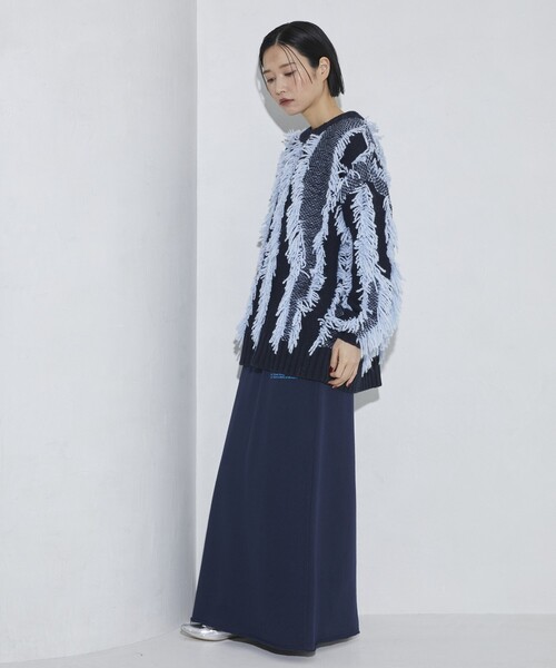 Firsthand（ファーストハンド）の「MA Firsthand/マ ファーストハンド LOGO NARROW SKIRT / スウェットスカート（スカート・レディース・ブラック/オフホワイト/ネイビー/レッド・ﾌﾘ-）」の11枚目の写真