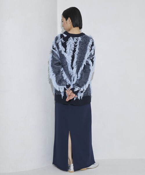 Firsthand（ファーストハンド）の「MA Firsthand/マ ファーストハンド LOGO NARROW SKIRT / スウェットスカート（スカート・レディース・ブラック/オフホワイト/ネイビー/レッド・ﾌﾘ-）」の15枚目の写真