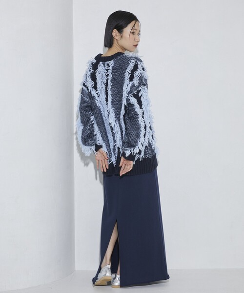 Firsthand（ファーストハンド）の「MA Firsthand/マ ファーストハンド LOGO NARROW SKIRT / スウェットスカート（スカート・レディース・ブラック/オフホワイト/ネイビー/レッド・ﾌﾘ-）」の16枚目の写真