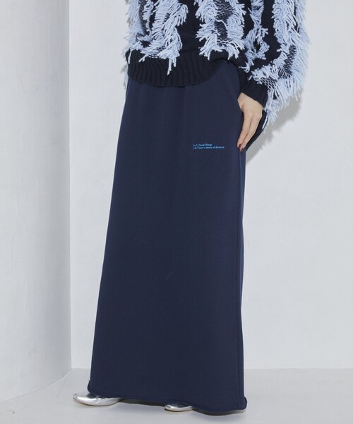 Firsthand（ファーストハンド）の「MA Firsthand/マ ファーストハンド LOGO NARROW SKIRT / スウェットスカート（スカート・レディース・ブラック/オフホワイト/ネイビー/レッド・ﾌﾘ-）」の18枚目の写真