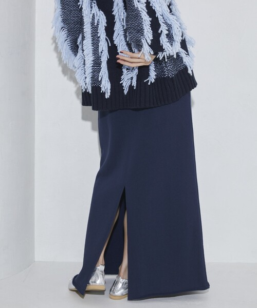 Firsthand（ファーストハンド）の「MA Firsthand/マ ファーストハンド LOGO NARROW SKIRT / スウェットスカート（スカート・レディース・ブラック/オフホワイト/ネイビー/レッド・ﾌﾘ-）」の22枚目の写真