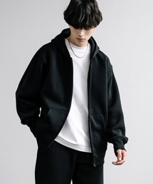 オーバーサイズ ヘビーウェイト裏起毛フルジップパーカー