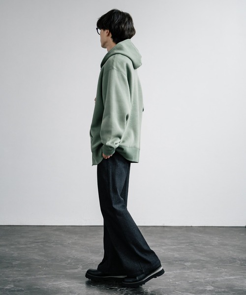 Rocky Monroe（ロッキーモンロー）の「オーバーサイズ ヘビーウェイト裏起毛フルジップパーカー（パーカー・メンズ・オートミール/チャコール/グリーン/ライトブラウン/ブラック・M/L/LL）」の14枚目の写真