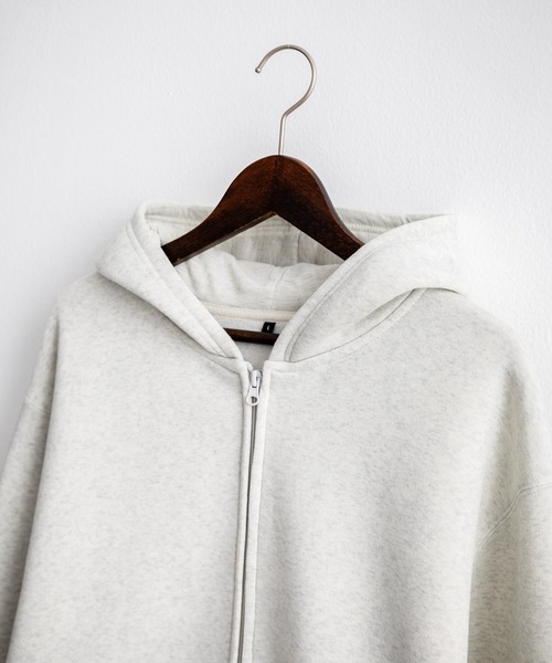 Rocky Monroe（ロッキーモンロー）の「オーバーサイズ ヘビーウェイト裏起毛フルジップパーカー（パーカー・メンズ・オートミール/チャコール/グリーン/ライトブラウン/ブラック・M/L/LL）」の18枚目の写真