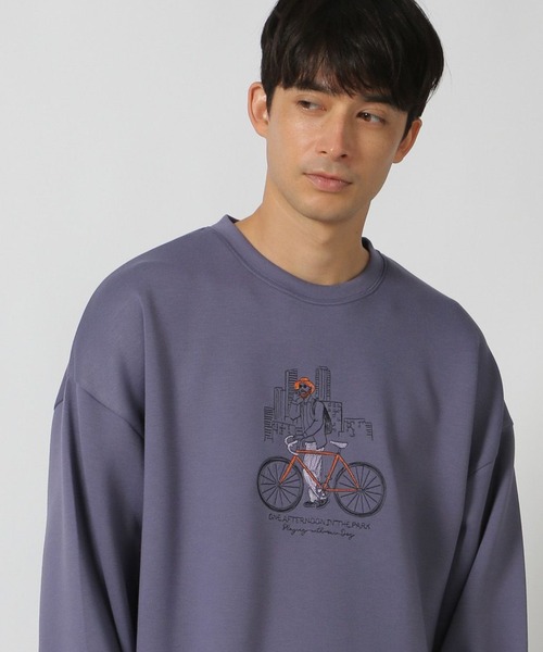 LAKOLE(ラコレ)の「ヒゲダンボールシティプルオーバー / 146599(スウェット・メンズ・ホワイト/チャコール/パープル・X-LARGE/MEDIUM/LARGE)」の3枚目の写真