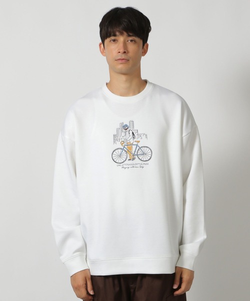 LAKOLE(ラコレ)の「ヒゲダンボールシティプルオーバー / 146599(スウェット・メンズ・ホワイト/チャコール/パープル・X-LARGE/MEDIUM/LARGE)」の7枚目の写真