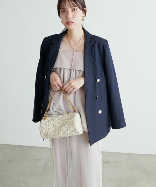 natural couture(ナチュラルクチュール)の「T/Rツイルチュールキャミソール(シャツ/ブラウス・レディース・チャコールグレー/ライトベージュ/ブラック・FREE)」の21枚目の写真