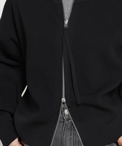 FOUND GOOD（ファウンドグッド）の「エアラクニットZIPブルゾン（ブルゾン・レディース・アイボリー/ブラック/パープル系2/グリーン系2/ブラウン系8・L/M）」の8枚目の写真