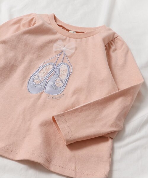 apres les cours（アプレレクール）の「3柄GIRLSモチーフTシャツ（Tシャツ/カットソー・キッズ・ラベンダー/ピンク/アイボリー・140/130/120/110/100/90/80）」の3枚目の写真