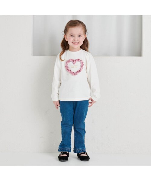 apres les cours（アプレレクール）の「3柄GIRLSモチーフTシャツ（Tシャツ/カットソー・キッズ・ラベンダー/ピンク/アイボリー・140/130/120/110/100/90/80）」の4枚目の写真