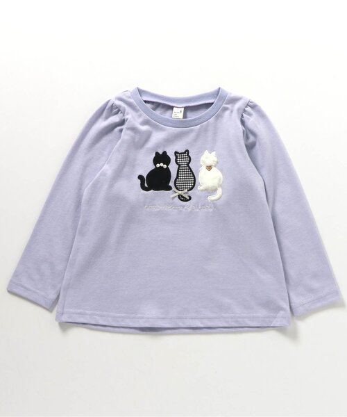 apres les cours（アプレレクール）の「3柄GIRLSモチーフTシャツ（Tシャツ/カットソー・キッズ・ラベンダー/ピンク/アイボリー・140/130/120/110/100/90/80）」の11枚目の写真