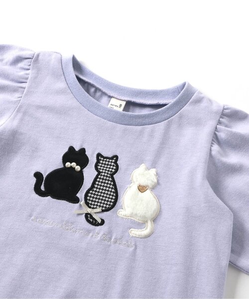 apres les cours（アプレレクール）の「3柄GIRLSモチーフTシャツ（Tシャツ/カットソー・キッズ・ラベンダー/ピンク/アイボリー・140/130/120/110/100/90/80）」の13枚目の写真