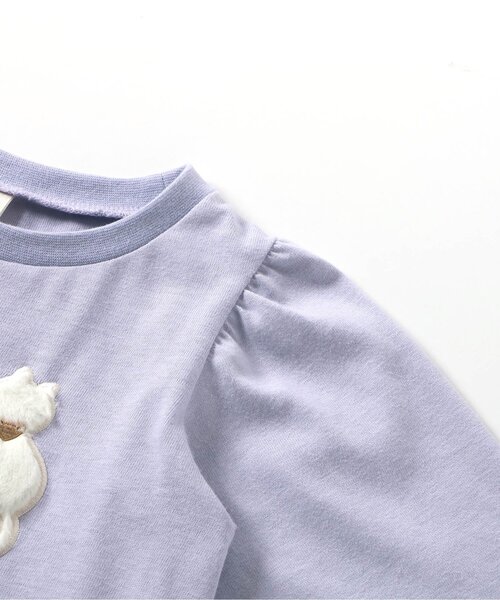 apres les cours（アプレレクール）の「3柄GIRLSモチーフTシャツ（Tシャツ/カットソー・キッズ・ラベンダー/ピンク/アイボリー・140/130/120/110/100/90/80）」の14枚目の写真