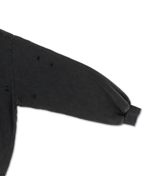 SPINNS（スピンズ）の「グランジ＆ストリート/ヴィンテージ加工ダメージデザインスウェット（スウェット・メンズ・ブラック/ベージュ・ONESIZE）」の7枚目の写真