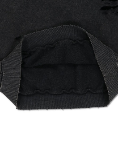 SPINNS（スピンズ）の「グランジ＆ストリート/ヴィンテージ加工ダメージデザインスウェット（スウェット・メンズ・ブラック/ベージュ・ONESIZE）」の8枚目の写真