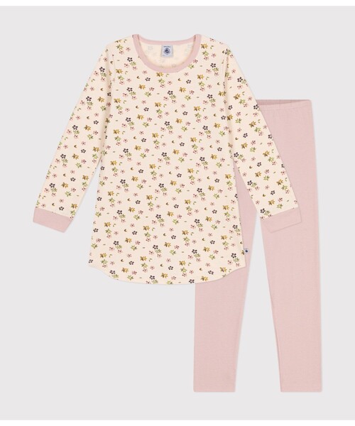 【セール】スウェット長袖チュニックパジャマ（ルームウェア/パジャマ）｜PETIT BATEAU（プチバトー）ルームウェア/パジャマ