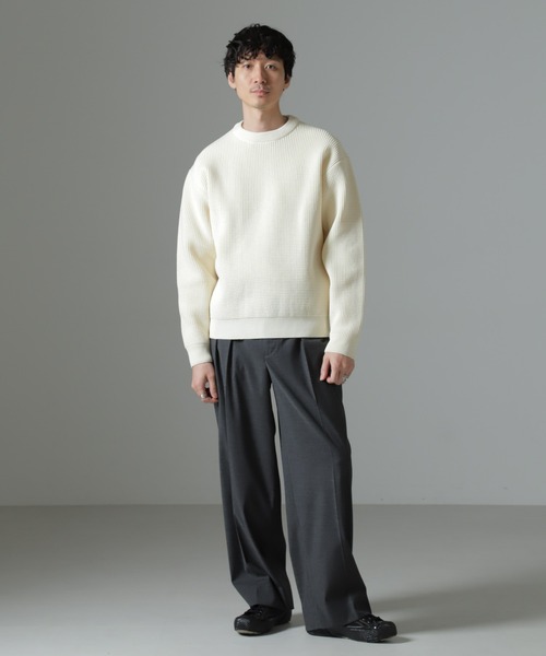 NANO universe(ナノユニバース)の「スポンディッシュ クルーネック(ニット/セーター・メンズ・ブラウン/オフホワイト/ブルーグレー・L/M)」の16枚目の写真