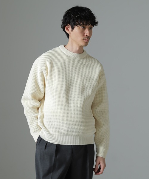 NANO universe(ナノユニバース)の「スポンディッシュ クルーネック(ニット/セーター・メンズ・ブラウン/オフホワイト/ブルーグレー・L/M)」の13枚目の写真