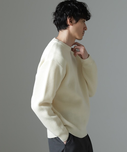 NANO universe(ナノユニバース)の「スポンディッシュ クルーネック(ニット/セーター・メンズ・ブラウン/オフホワイト/ブルーグレー・L/M)」の14枚目の写真