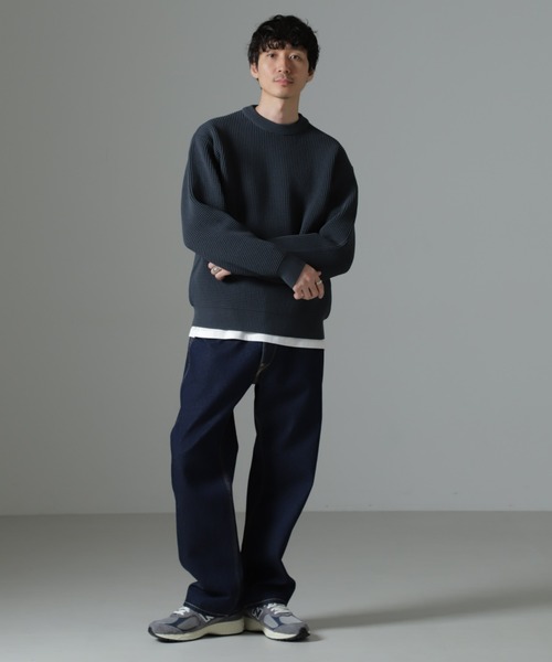 NANO universe(ナノユニバース)の「スポンディッシュ クルーネック(ニット/セーター・メンズ・ブラウン/オフホワイト/ブルーグレー・L/M)」の22枚目の写真