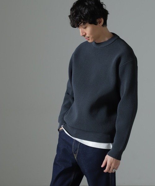 NANO universe(ナノユニバース)の「スポンディッシュ クルーネック(ニット/セーター・メンズ・ブラウン/オフホワイト/ブルーグレー・L/M)」の20枚目の写真