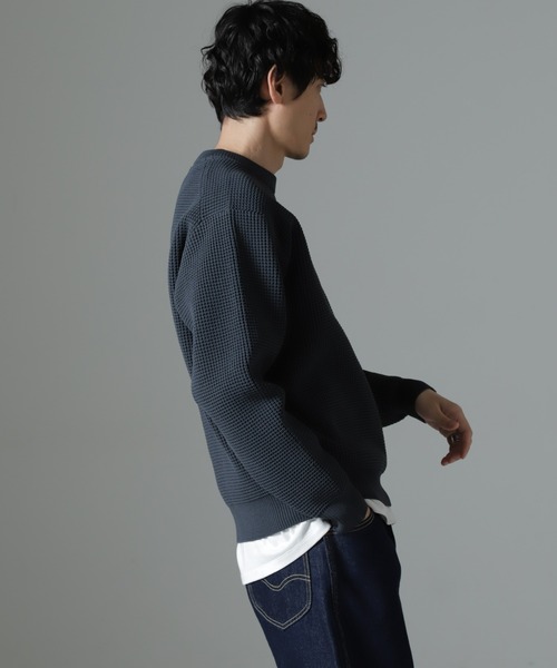 NANO universe(ナノユニバース)の「スポンディッシュ クルーネック(ニット/セーター・メンズ・ブラウン/オフホワイト/ブルーグレー・L/M)」の21枚目の写真