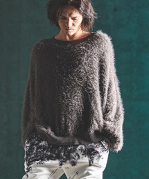 GLIMCLAP | mn3043- Feather yarn pullover フェザーニット(ニット/セーター)