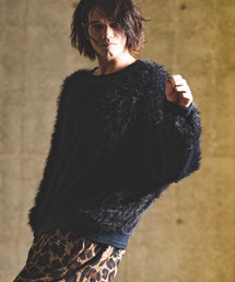 mn3043- Feather yarn pullover フェザーニット