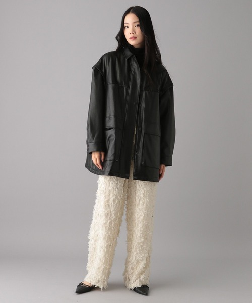 アンクレイヴ　ウォッシャブル エコレザー ブルゾン trim_ofcrs_item9e6834a6c22611e