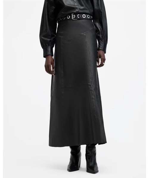ALLSAINTS(オールセインツ)の「GIANA LEATHER MAXI SKIRT | GIANA レザー マキシ スカート(スカート・レディース・ブラック・4/6/8)」の3枚目の写真