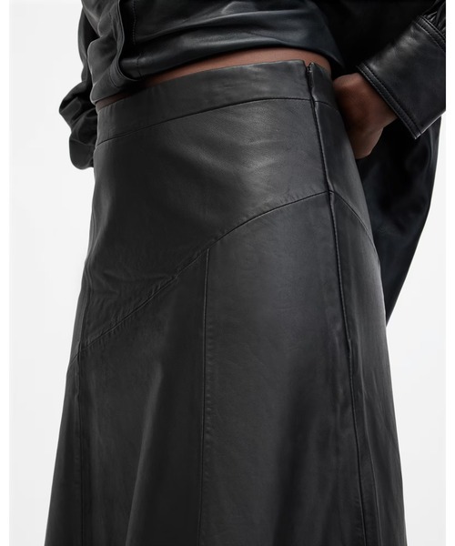 ALLSAINTS(オールセインツ)の「GIANA LEATHER MAXI SKIRT | GIANA レザー マキシ スカート(スカート・レディース・ブラック・4/6/8)」の4枚目の写真